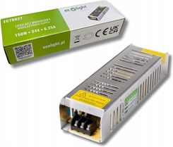 Zdjęcie Eco Light Zasilacz Led 150W 24V 6.25A Slim Ip20 200x60x40 Ec79927 - Siemianowice Śląskie
