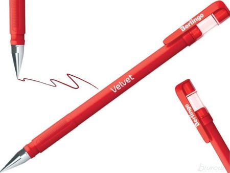 Berlingo Długopis Żelowy Velvet 0,5Mm Czerwony