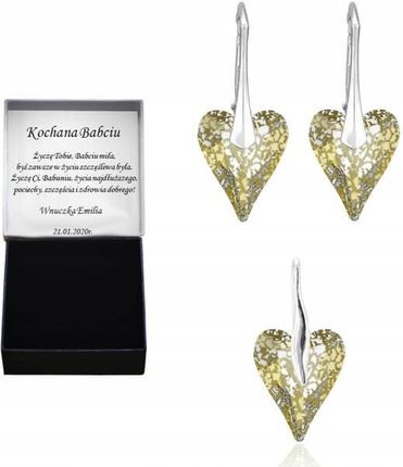 Komplet Biżuterii Srebrnej z Kryształami Dzień Kobiet Biżuteria Srebro 925 DEDYKACJA GRATIS