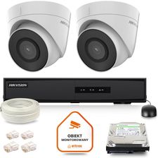 Zdjęcie Hikvision Zestaw Monitoringu Ip 2 Kamer Kopułkowych 4Mpx (Z42062T2) - Zbąszynek