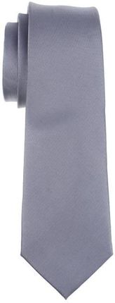 Krawat jedwabny szary gładki EM 53