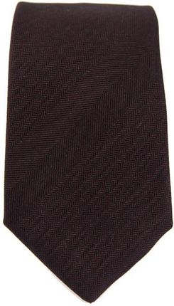 Krawat bawełniany bordowy w jodełkę EM 66