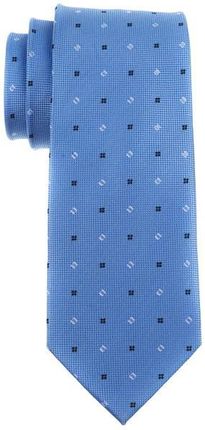 Krawat niebieski mikrowzór EM 46