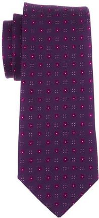 Krawat fioletowy w kwiaty EM 43