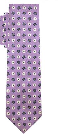 Krawat fioletowy w kwiatki EM 40