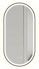 Zdjęcie LUSTRO ŚCIENNE LED OVL 50x100cm Czarne - Michałowo