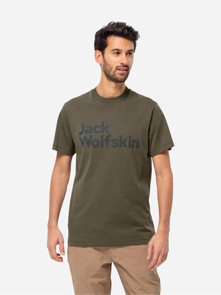 Jack Wolfskin Koszulka Essential Logo T 1809591-4341 Ciemnozielona