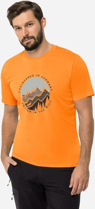 Jack Wolfskin Koszulka Dresowa Hiking S/S T 1808762-3285 Pomarańczowa