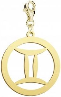 Charms Złoty Znak Zodiaku 925 Prezent Urodziny Biżuteria Damska DEDYKACJA GRATIS