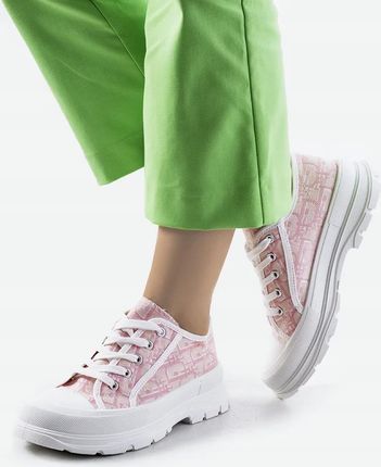 Biało różowe trampki sneakersy buty ZY206-11 17637 rozmiar 39