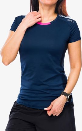 Koszulka szybkoschnąca damska CMP Maila T-Shirt Trail - blue/fuxia