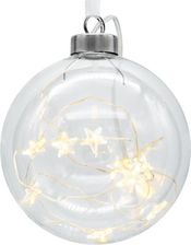 Casaria Szklana Kula Bombka Dekoracja Transparentna Timer Led 9,5Cm