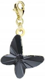 Charms Złoty Motyl Kryształ Prezent Urodziny Biżuteria 925 DEDYKACJA GRATIS