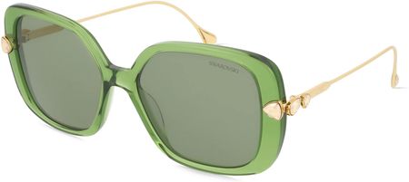 Swarovski SK6011 Damskie okulary przeciwsłoneczne, Oprawka: Acetat, zielony