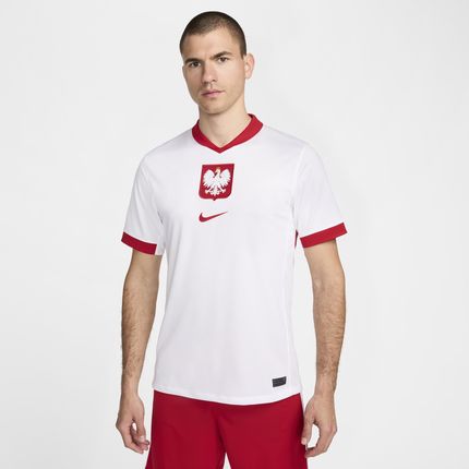 Męska Koszulka Piłkarska Nike Dri Fit Polska Stadium 2024/25 Wersja Domowa Replika Biel