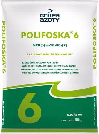 Grupa Azoty Polifoska 6 Nawóz Na Trawnik Iglaki Warzywa 50kg