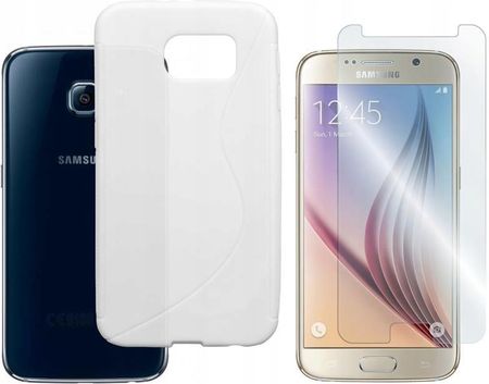 Gsm Hurt Etui Do Samsung Galaxy S6 G920 Case Obudowa Pokrowiec S-Case Biały I Szkło