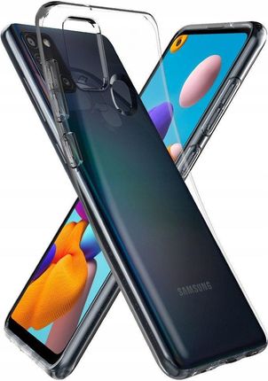 Case Etui Clear Slim Plecki Pokrowiec Futerał Do Samsung Galaxy A21S +Szkło