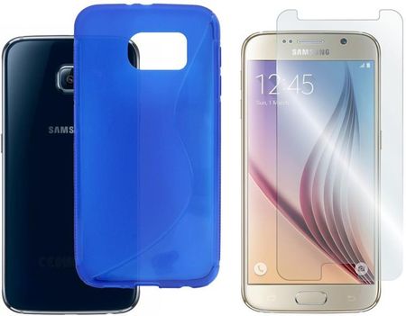 Gsm Hurt Etui Do Samsung Galaxy S6 G920 Case Obudowa Pokrowiec S-Case Niebie I Szkło