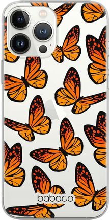 Babaco Etui Do Apple Iphone 6/6S Motyle 002 Nadruk Częściowy Pomarańczowy