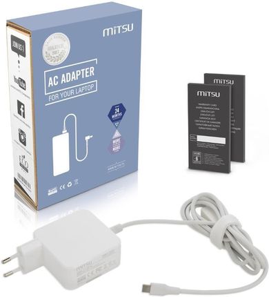 Mitsu Zasilacz USB Type C 45W Biały (AZMITNZ45WUSBTC)