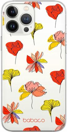 Babaco Etui Do Apple Iphone 6/6S Kwiaty 012 Nadruk Częściowy Przeźroczysty