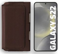 Leo Kabura Etui Do Samsung Galaxy S22 Case Pokrowiec Futerał Skóra Eco Brąz