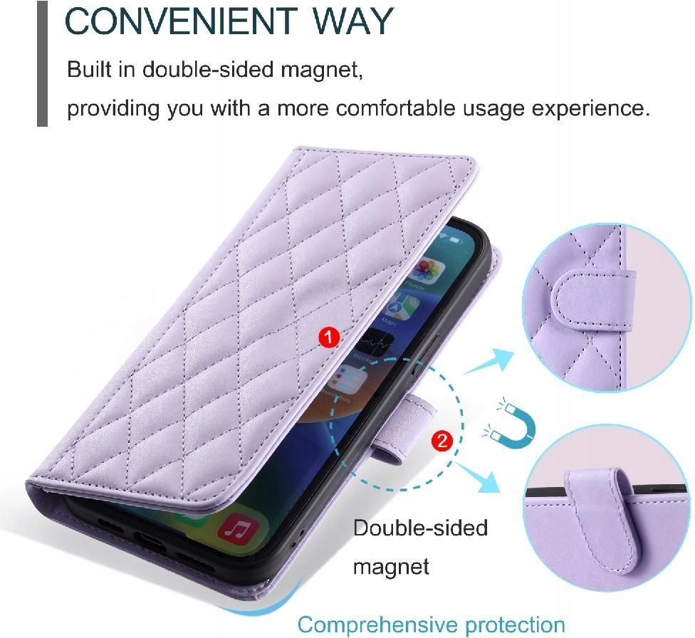 Etui Na Telefon Samsung Galaxy S20 Pasek Do Rąk Krata Magnetyczne Flip ...