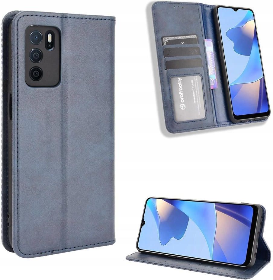 Funda Protectora de Cuero PU para OPPO A16 A16S A54S con Cremallera Magnética Multifuncional