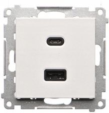 Kontakt Simon Simon 55 Ładowarka Usb C+A 30W 230V Wmds0042L2111 Biały Mat Tec2Caq01111