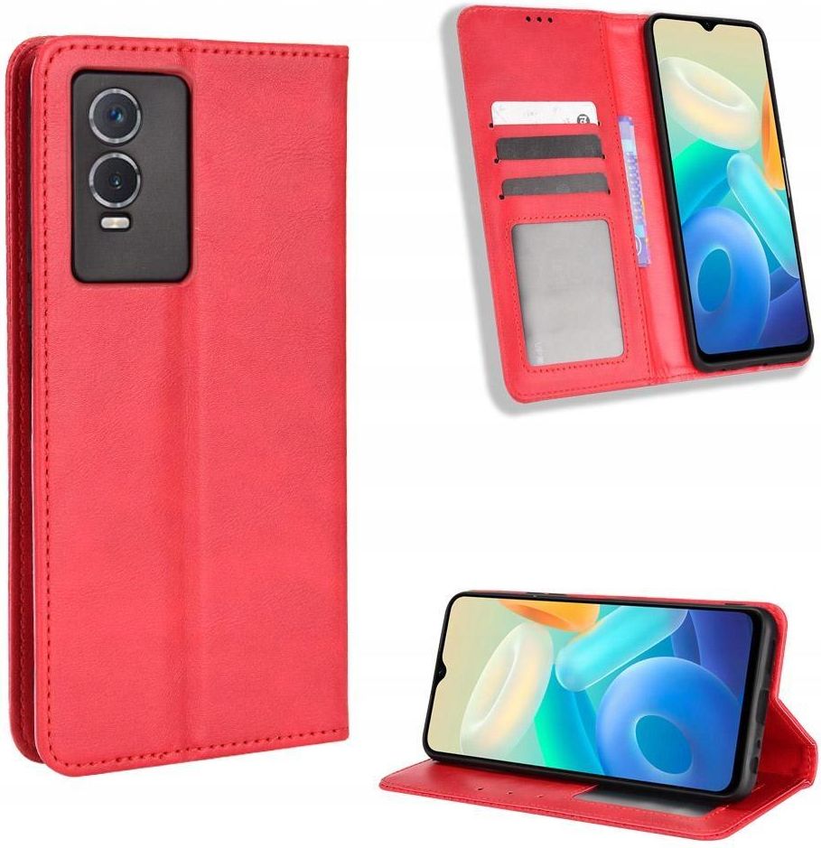 OKZone Cover per Vivo Y76 5G/Y76S/Y74S, Custodia in PU Pelle per Vivo Y76 5G /Y76S/Y74S, Custodia a Libro Protettiva Folio Portafoglio con Magnetica e Slot per Carte Wallet Case Flip Cover (Nero