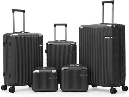 Duży zestaw walizek i kuferków BETLEWSKI ZEST BWA-029 5 CZARNY
