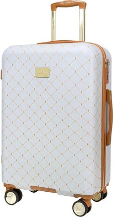 Średnia walizka PUCCINI Monogram Saint Tropez ABS023B 0 biała