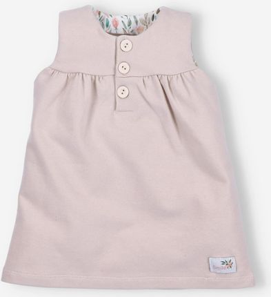Sukienka niemowlęca PINK FLOWERS z bawełny organicznej dla dziewczynki