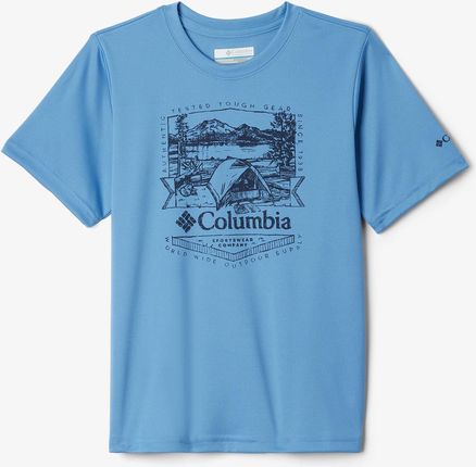 Koszulka chłopięca Columbia Fork Stream Short Sleeve Graphic Shirt - skyler/lakeside badge