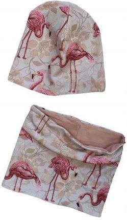 Czapka i komin Flamingi 48-52 cm - wyprzedaż