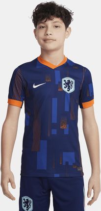 Koszulka piłkarska dla dużych dzieci Nike Dri-FIT Holandia Stadium 2024 (wersja wyjazdowa) – replika - Niebieski