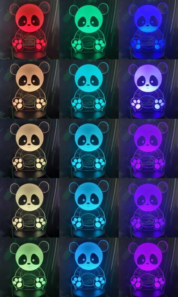 Lampka Nocna 3D Led Panda Dla Dzieci Urodziny Święta - Opinie i ...