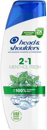 Head&Shoulders Menthol Fresh Przeciwłupieżowy Szampon Z Odżywką 2W1 Do Włosów 330ml