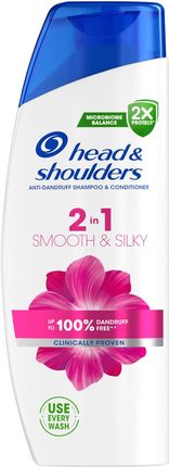 Head&Shoulders Smooth&Silky Przeciwłupieżowy Szampon Z Odżywką 2W1 Do Włosów 330ml