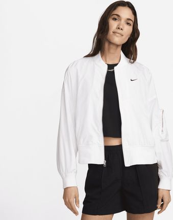 Damska oversizowa kurtka typu bomberka Nike Sportswear Essential - Biel