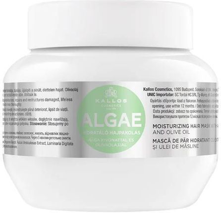 Kallos Kjmn Algae Moisturizing Hair Mask Nawilżająca Maska Do Włosów Z Ekstraktem Z Alg I Oliwą Z Oliwek 275ml