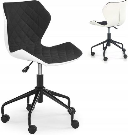 Halmar Fotel Obrotowy Matrix Czarny Biały Krzesło
