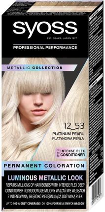 Syoss Permanent Coloration Farba Do Włosów Trwale Koloryzująca 12-53 Platinium Pearl