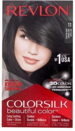 Revlon Colorsilk Beautiful Color Farba Do Włosów Włosy Farbowane 59.1ml Odcień 11 Soft Black