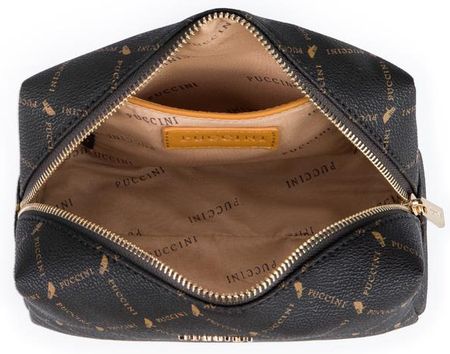 Kosmetyczka pudełkowa Puccini Monogram QLXP0045-2 brązowa - zdjęcie 2