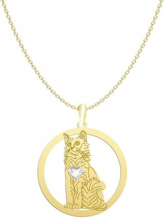 Mejk Jewellery Naszyjnik Złoty Aphrodite Cat 925 Łańcuszek