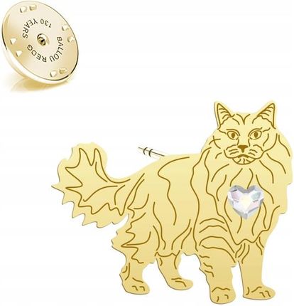 Mejk Jewellery Wpinka Złota Aphrodite Cat 925