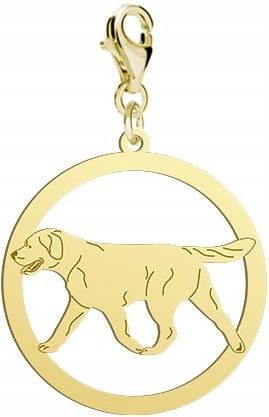 Mejk Jewellery Charms Złoty Z Labrador Retriever 925