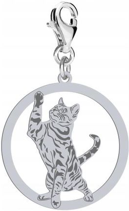 Mejk Jewellery Charms Srebrny Bengal Cat 925